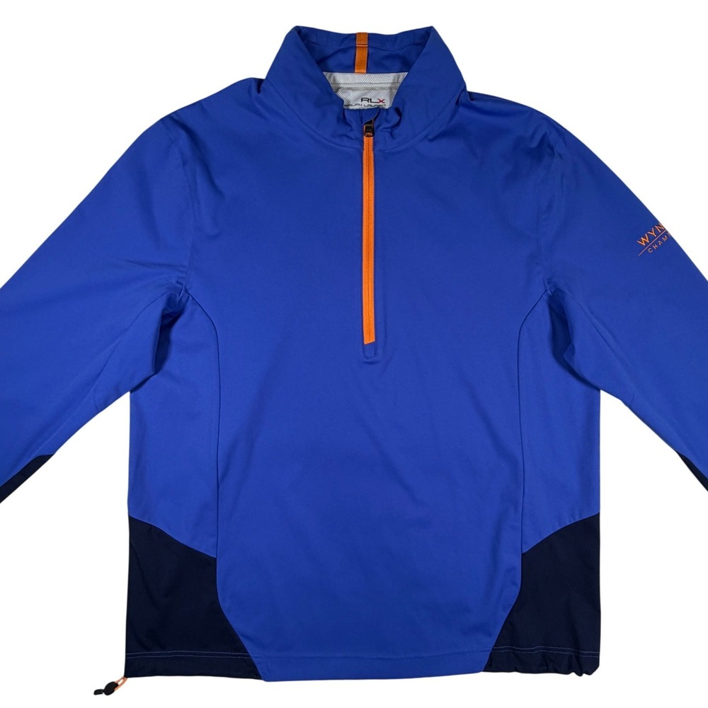 RLX Ralph Lauren Mens Blue Wyndham Championship Quarter Zip Pullover Size M